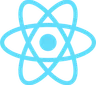 React logo, JavaScript library for building user interfaces